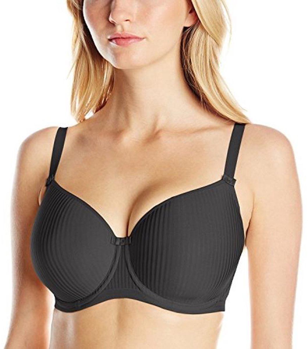 Dames Balconette BH K-Cup met Volle Bedekking - Zwart 80F