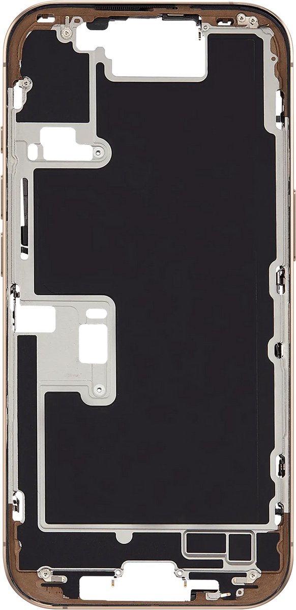 Avizar Vervangend Centraal Chassis Geschikt voor Apple iPhone 16 Pro Max, Goud