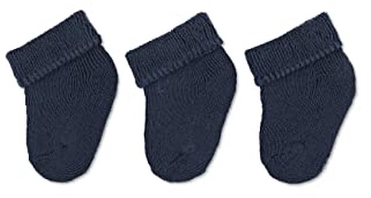 Babysokken Voor Jongens - 3 Stuks Marineblauw - 0 Maanden