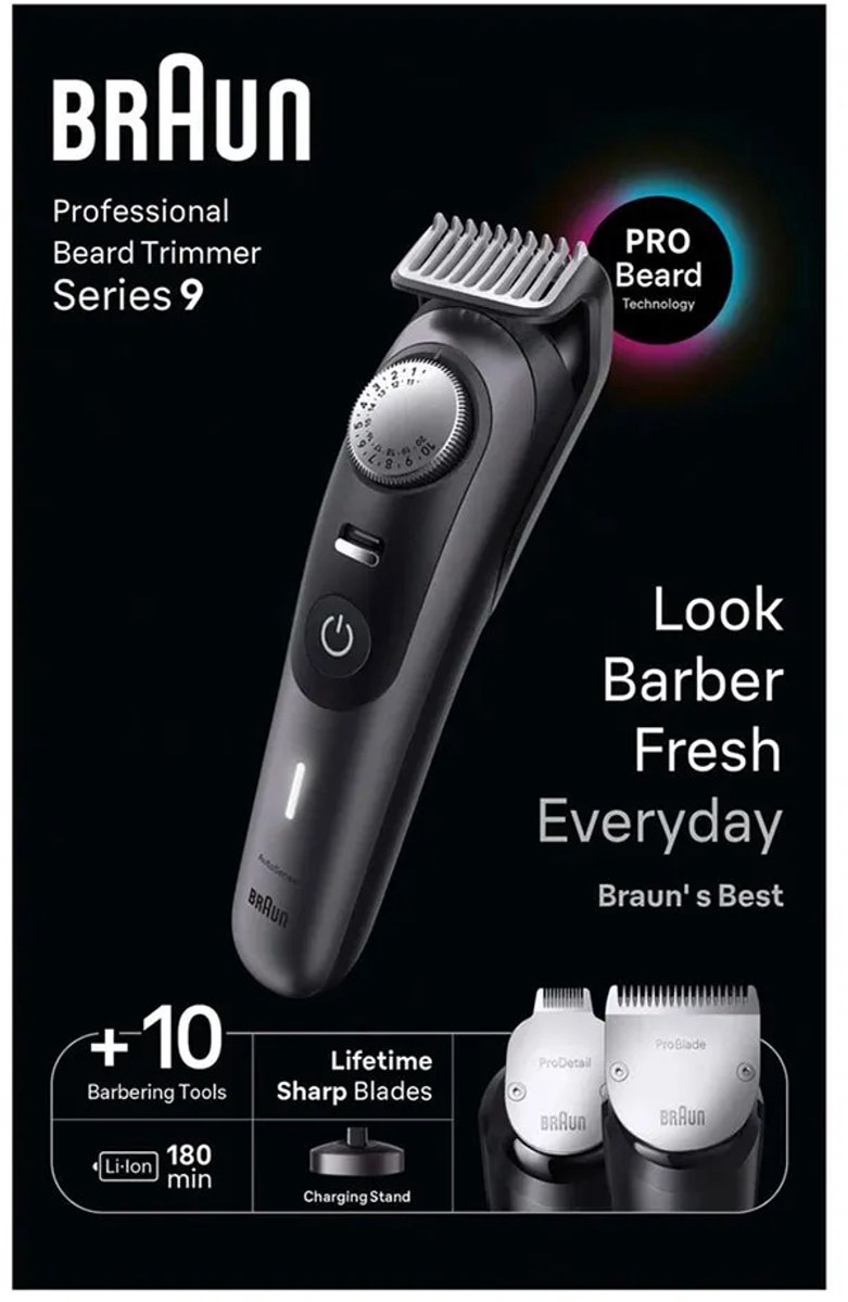 Braun BeardTrimmer 9 BT9421 baardtrimmer Batterij/Accu 40 - afbeelding 3