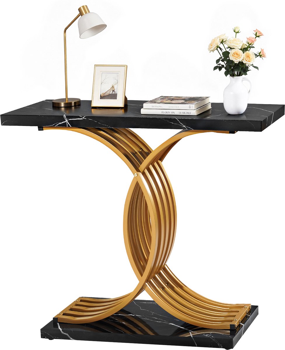 VEVOR Consoletafel, Bijzettafel Achter de Bank (100x30x81CM / LxBxH), Rechthoekige Bijzett