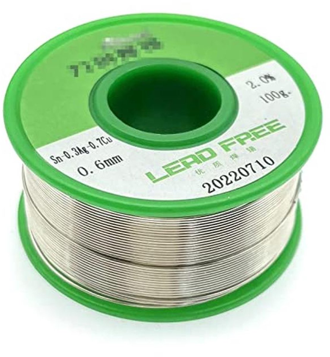 Loodvrije soldeerdraad 0,6 mm - 100 g rol met colofoniumkern