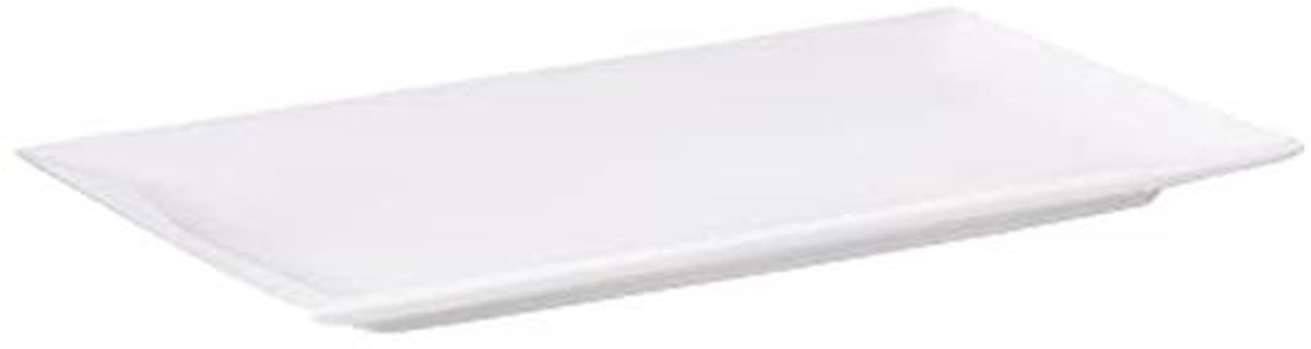 Rechthoekige serveerschaal 24 x 13 cm - Vaatwasser- en magnetronbestendig, Wit