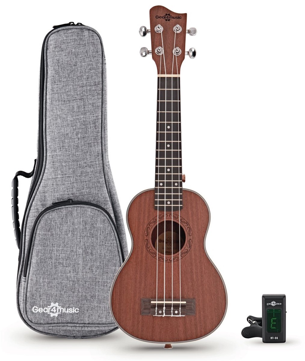 Sapele Sopraan Ukulele Pakket van Gear4music