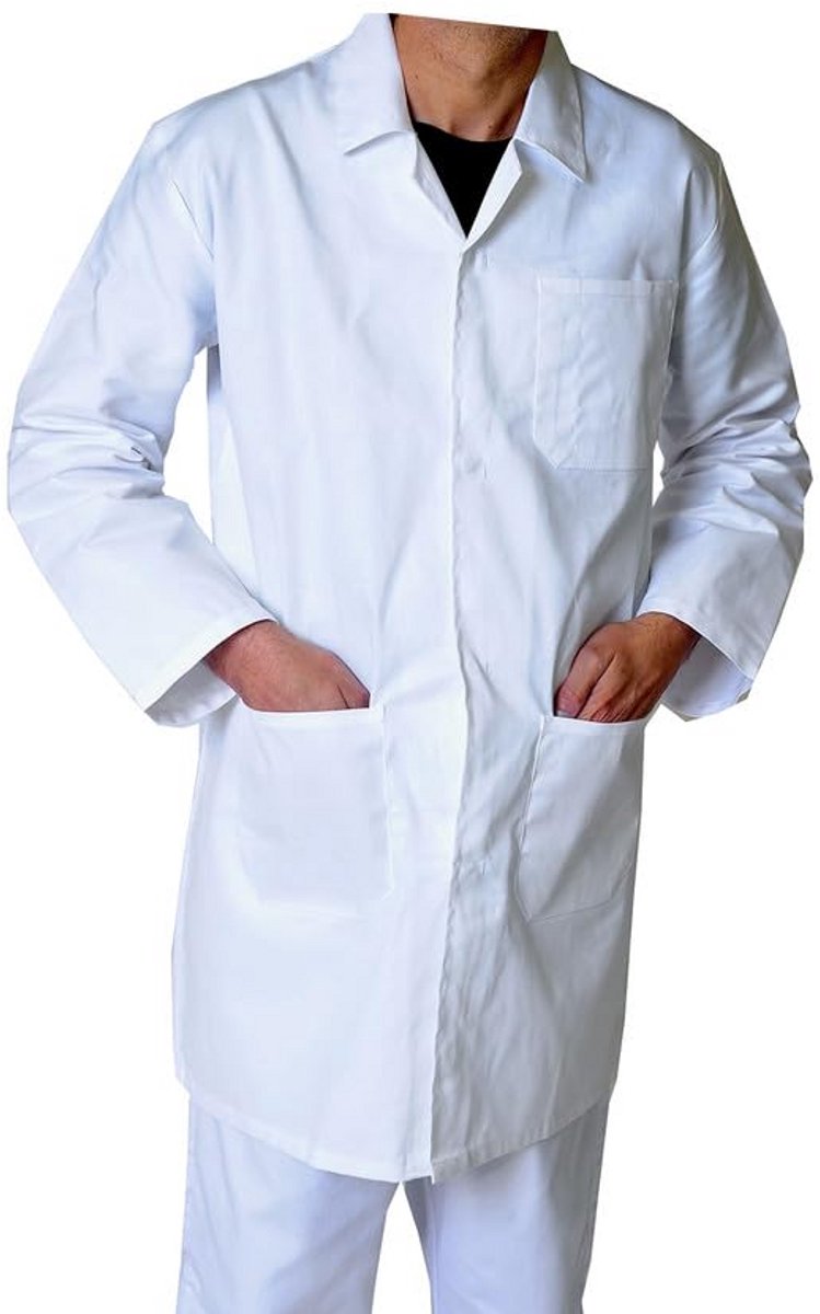 Unisex Polykatoenen Laboratoriumjas voor Technici en Studenten - Maten XXS tot 5XL, Wit
