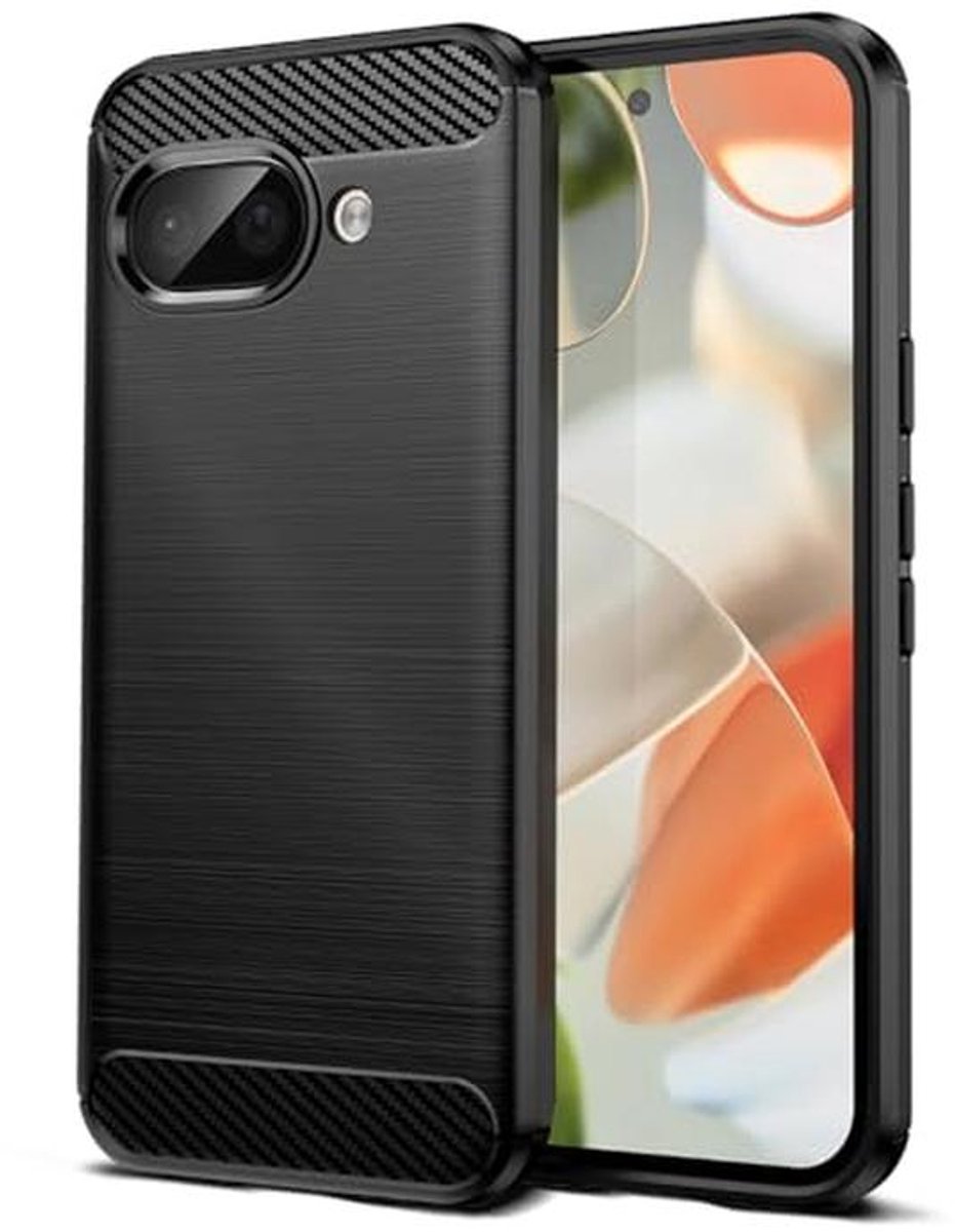 Ultradunne Schokabsorberende Hoes voor Google Pixel 9A - Koolstofvezel TPU Bescherming