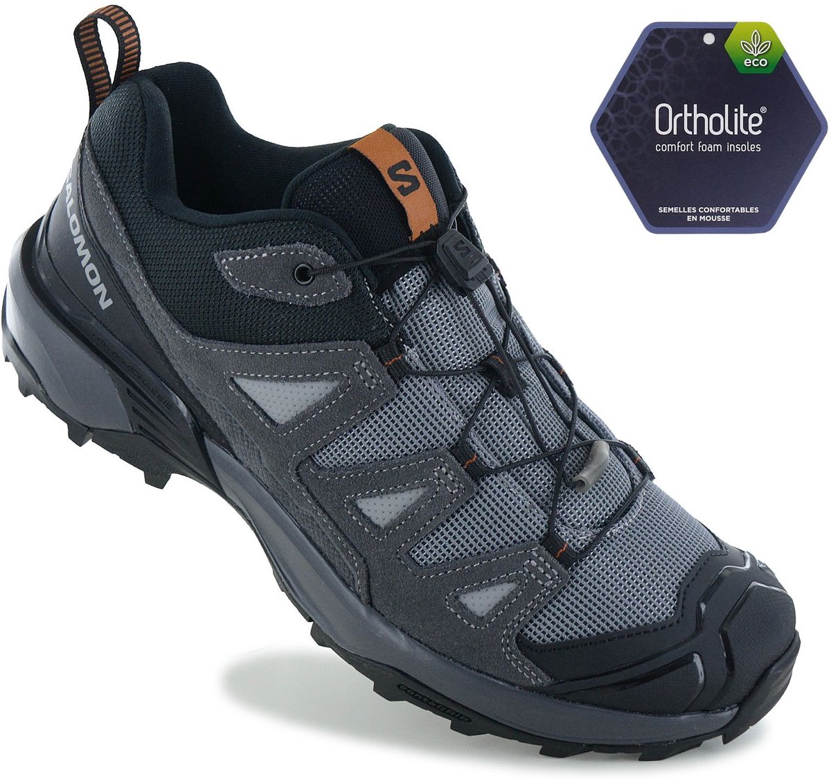 Salomon X ULTRA 360 Leather - Heren Wandelschoenen Trekking Schoenen Grijs 475717 , Maat: EU 41 1/3 UK 7.5