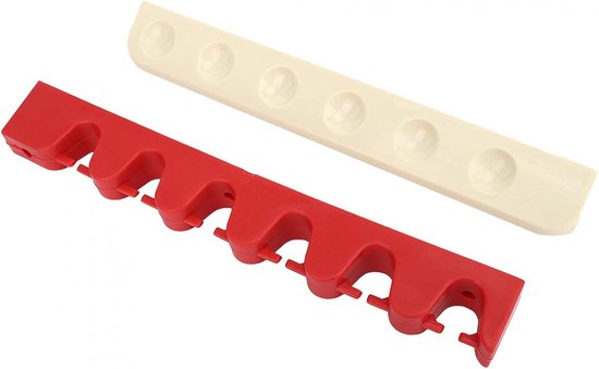 6 Hole Biljartkeu Stand Rack - Rubber Wall Mount Pool Cues Opknoping Beugel - Accessoire voor Scholen, huizen, Clubs . — afbeelding 4