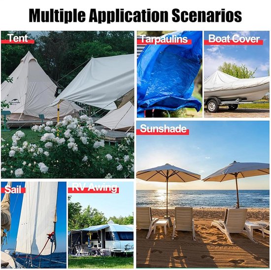 Reparatie Tape - Waterdichte Patch - Tent Herstellen - UV-Bestendig Zwaar - 8cm x 10m - Zwart van Merkloos — afbeelding 4