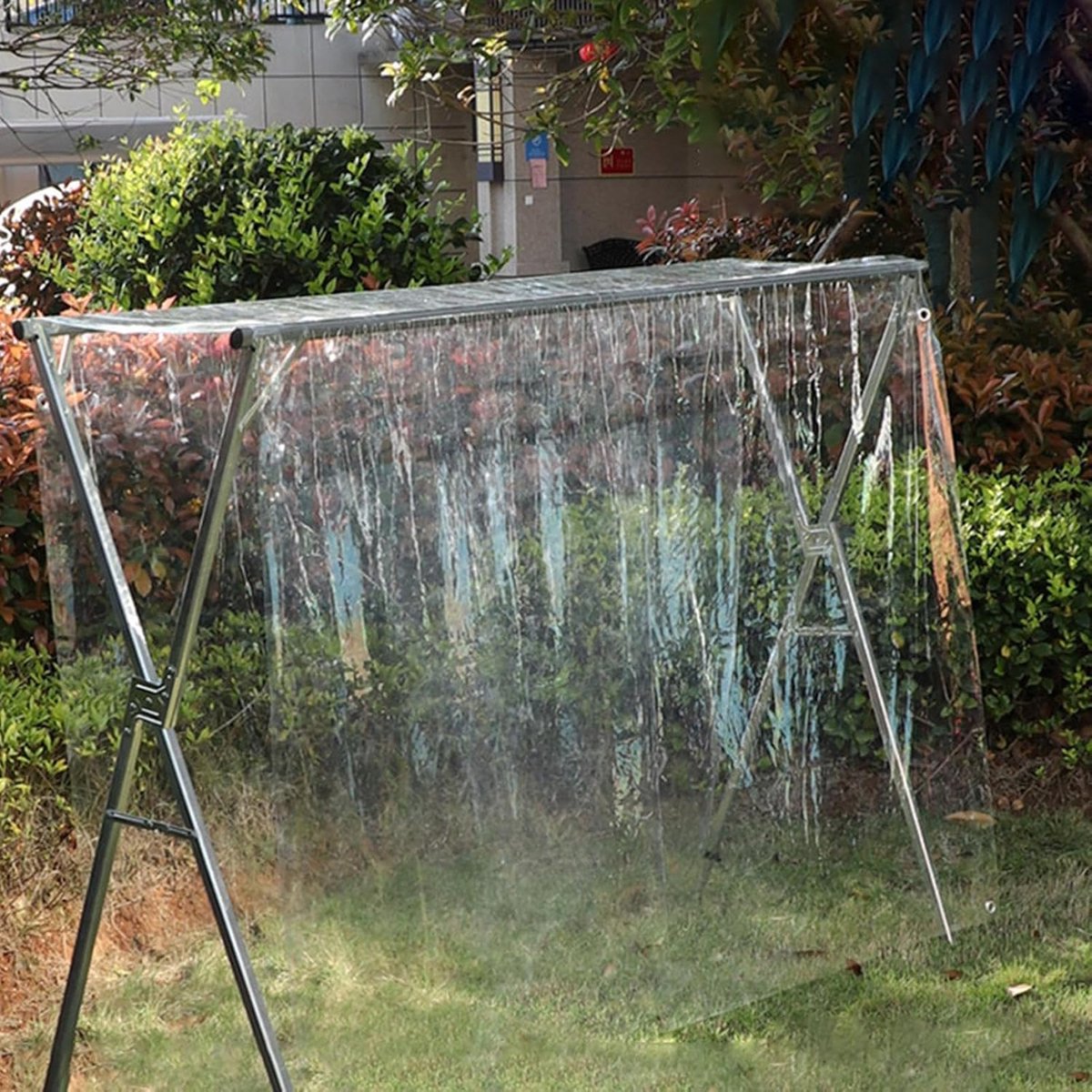 Droogrek Hoes - Kledingbeschermer Regen - Buiten Kleding Drogen - Waterdicht Transparant PVC - Diverse Maten Verkrijgbaar - Transparant