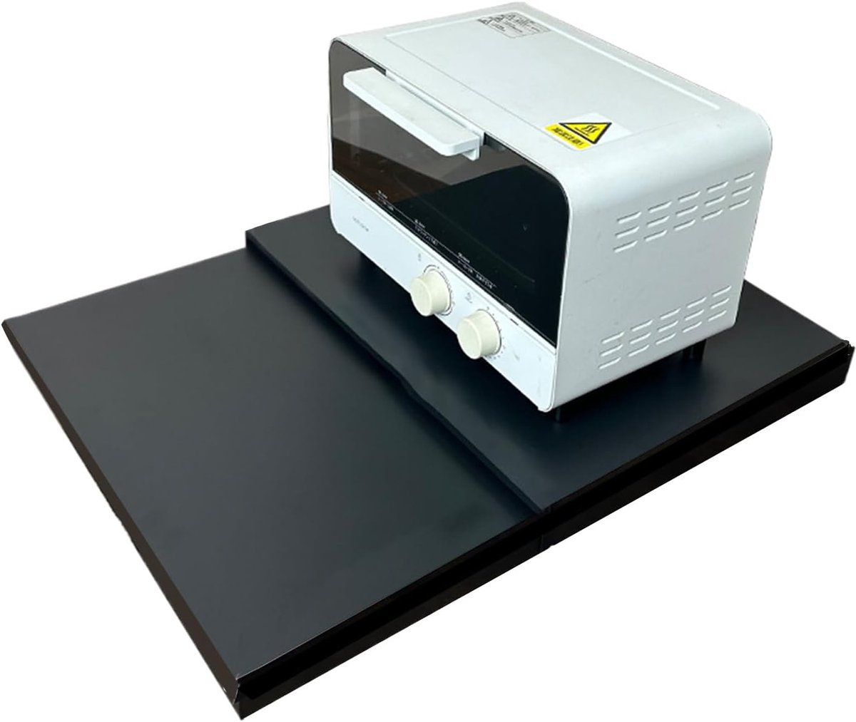 Magnetron Plank - Keuken Organizer - Ruimte Besparen - Uitschuifbaar Ontwerp - 47x36cm - Zwart