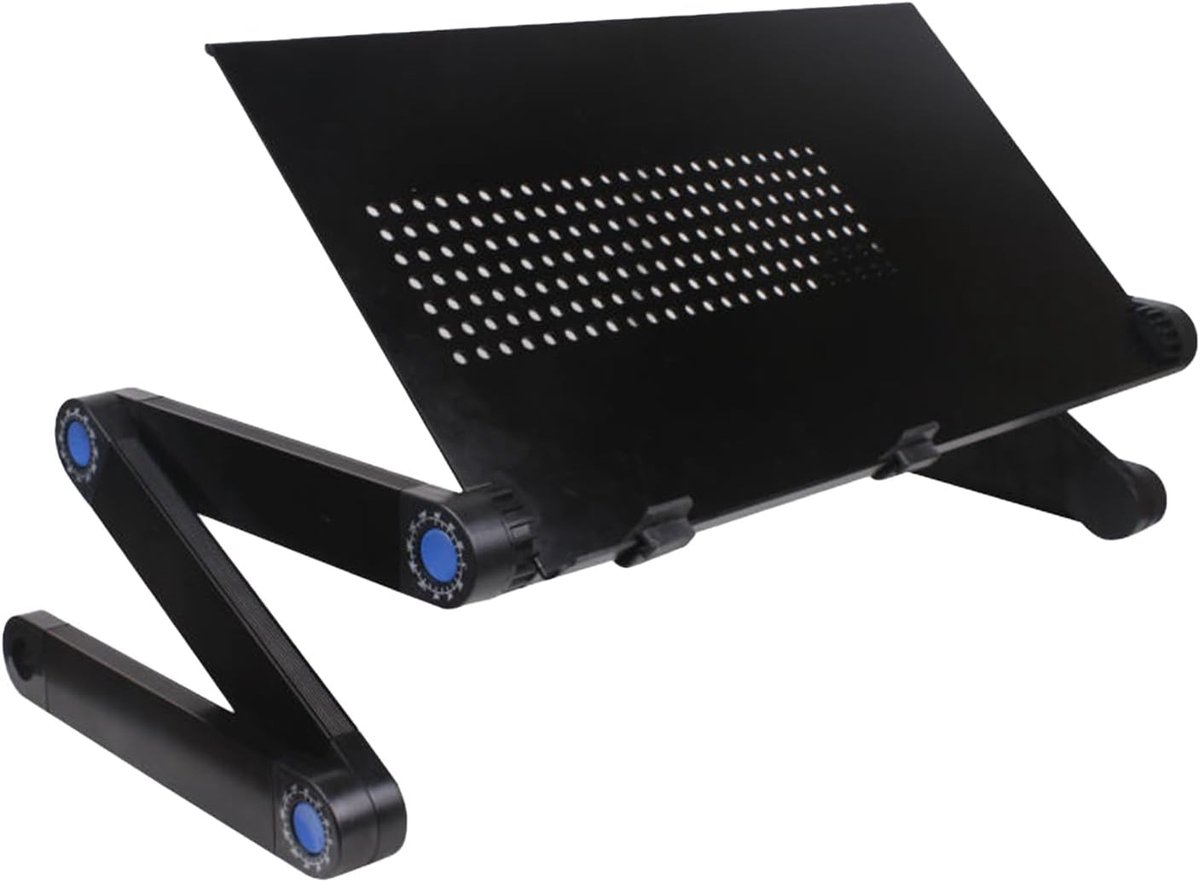 Laptop Bedbureau - Opvouwbaar Bureau - Werken en Lezen - Verstelbaar en Lichtgewicht - 5x24x5 cm - Zwart