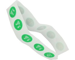 NFC Stickers - Circulaire Tags - Slimme Automatisering - 504 Bytes Geheugen - 25mm Diameter - Groen