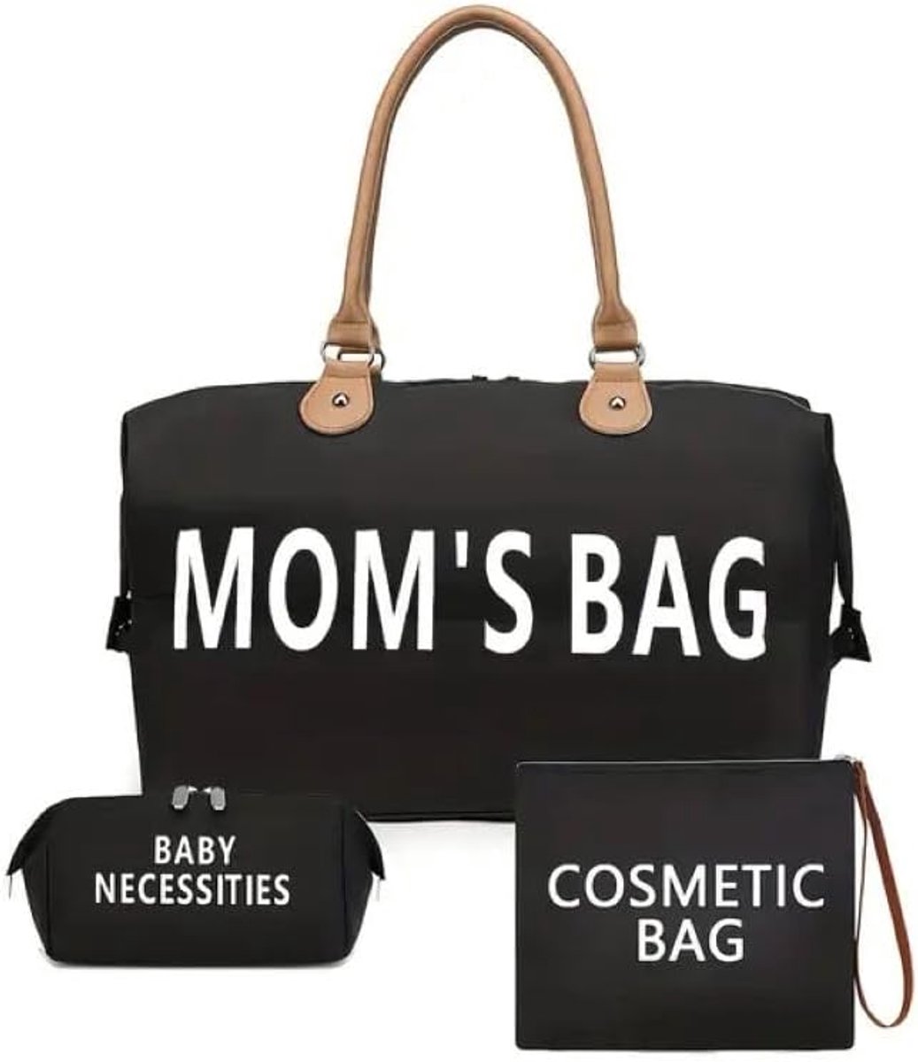 Driemaal luiertas - Baby verzorgingstas - Reizen met baby - Praktische set - 24x41x32cm