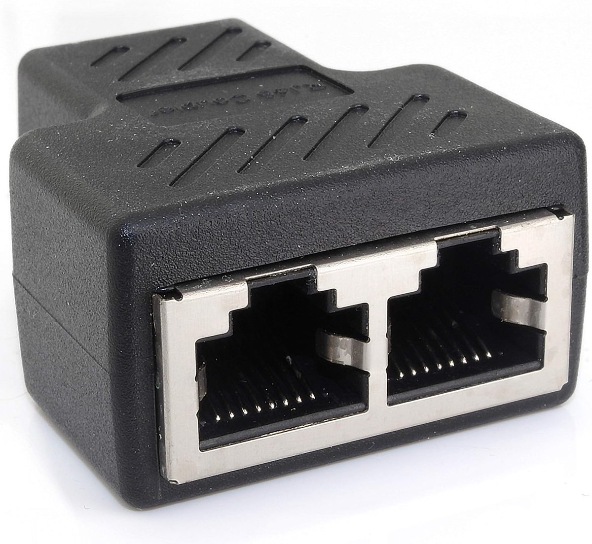 Netwerkkabel Splitter - RJ45 Adapter - Netwerk Uitbreiding - Volledig Afgeschermd - 6.8 x 4.9 x 2.2 cm - Zwart