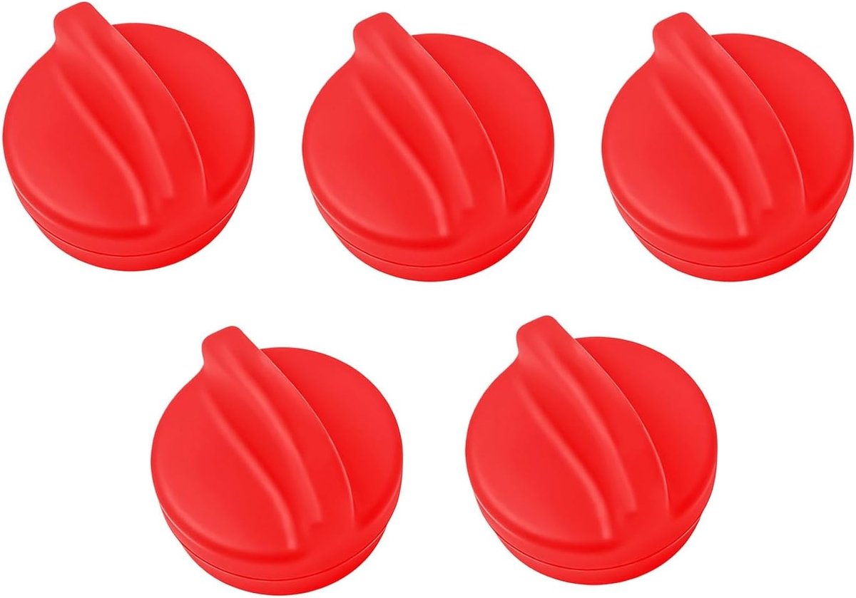 Bakpapier Clips - Liner Bevestigers - Airfryer Keuken - Magnetische Fixatie - 5 Stuks - Rood