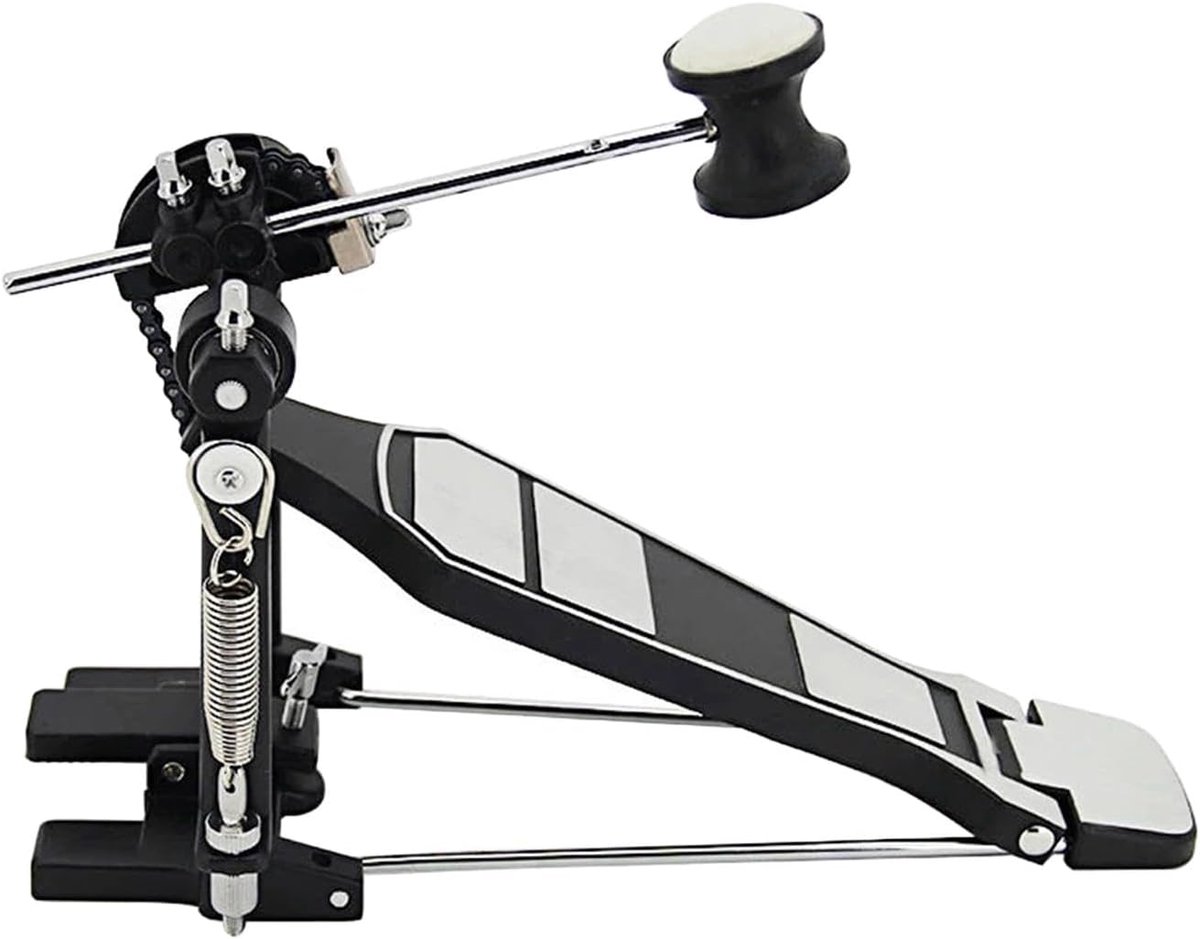 Drum Pedaal - Basdrum Stap - Oefenen Drums - Verstelbare Hoek - 33cm Lengte - Zwart