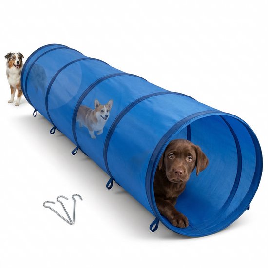 Cheqo® Hondentunnel - Agility Tunnel Hond - Agility Tunnel - Hond Agility Tunnel - Agility voor de Hond - Honden Agility - Behendigheid Hond - Hondentraining Tunnel - Trainingstunnel Hond - Agility Hindernis Hond