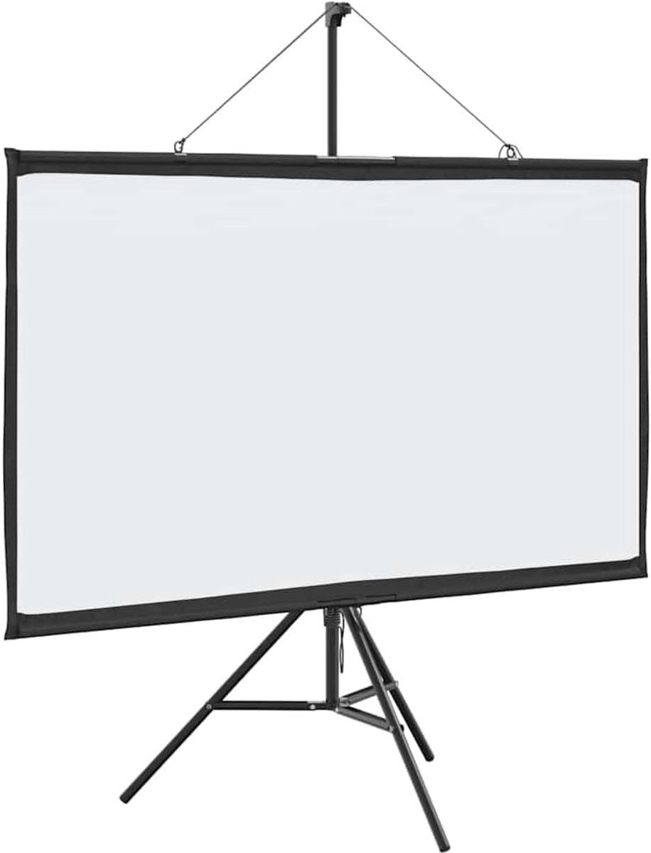 Projectiescherm Statief - Draagbaar Scherm - Thuisbioscoop - Snelle Montage - 72 Inch 16:9 - Wit