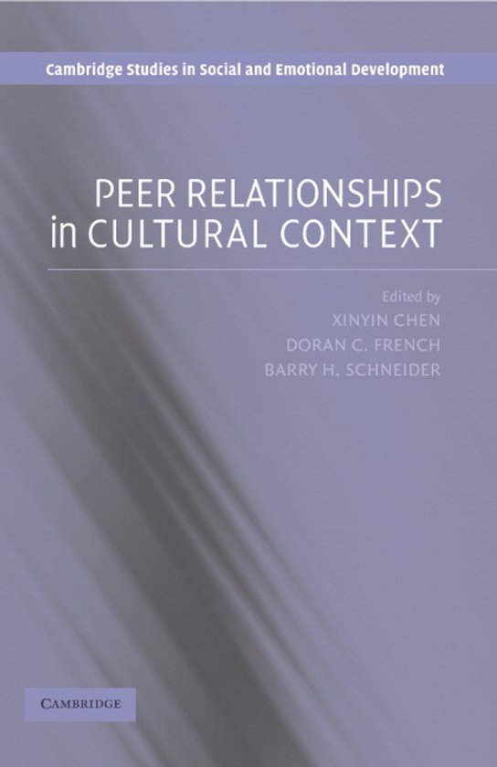Peer Relationships in Cultural Context - cover