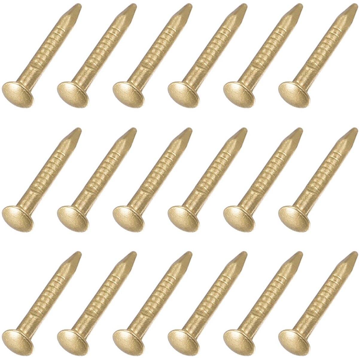 Allecto - Spijkers - Metaal - Messing - Klein - Hardware - Houtbewerking - Klei - 50 Stuks - 1.2 x 10 mm - Geschikt voor Thuisgebruik