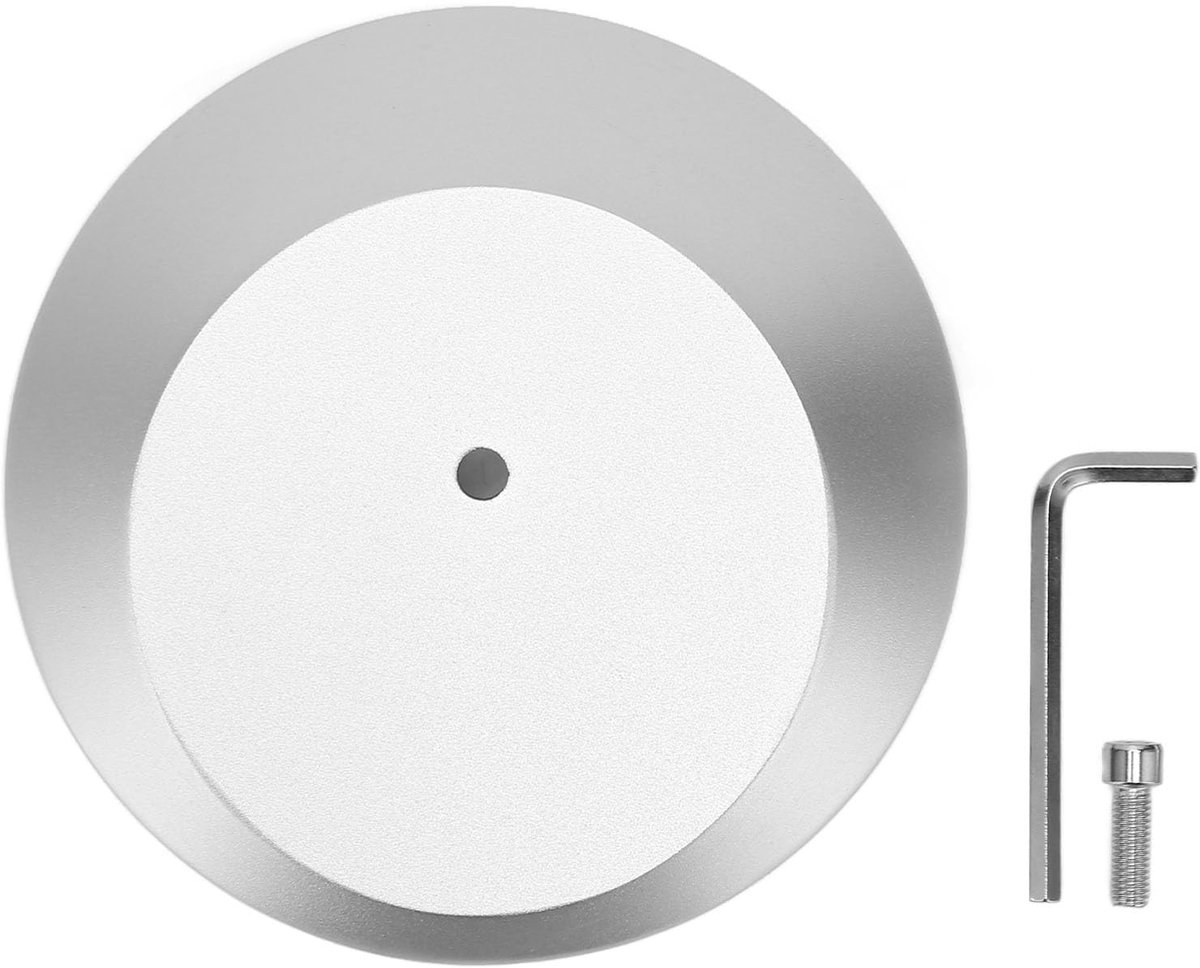 Luidspreker Basis - Desktop Stand - Stabiel Plaatsen - Voorkomt Wegglijden - 120mm Diameter - Zilver