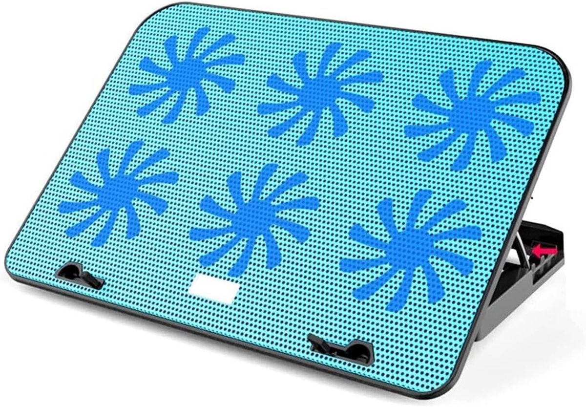Laptop Koeler - Notebook Ventilator - Gaming & Werk - Zes Fans - 36x25.5x2.7cm - Blauw