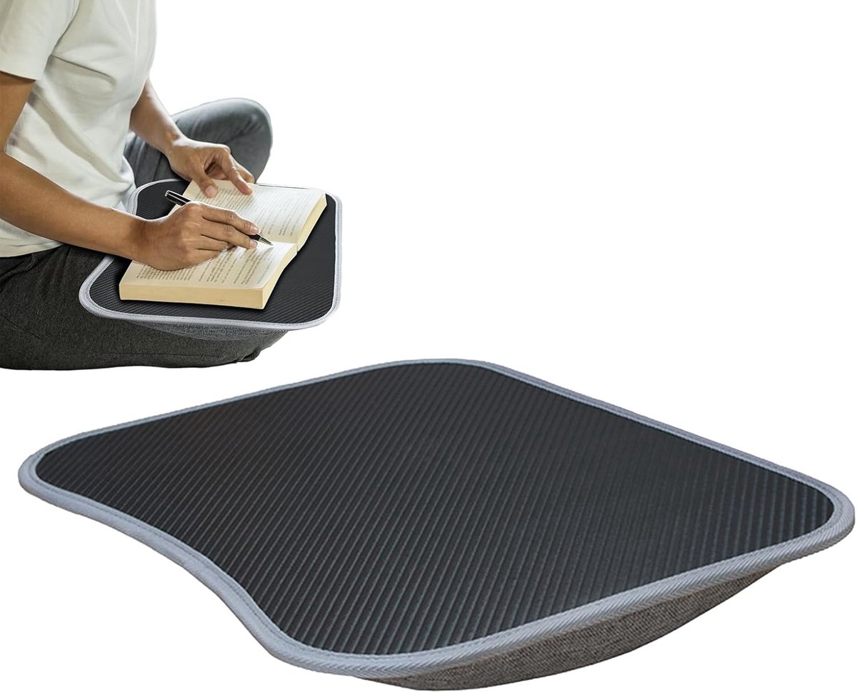 Laptop Schootbureau - Draagbaar Werkstation - Comfortabel Werken - Zacht Schuimkussen - 39x29x4.5 cm - Zwart