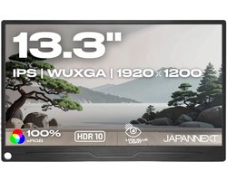 JAPANNEXT Draagbare Monitor 13.3" IPS WUXGA (1920x1200) | JN-MD-IPS133WUXGAR
