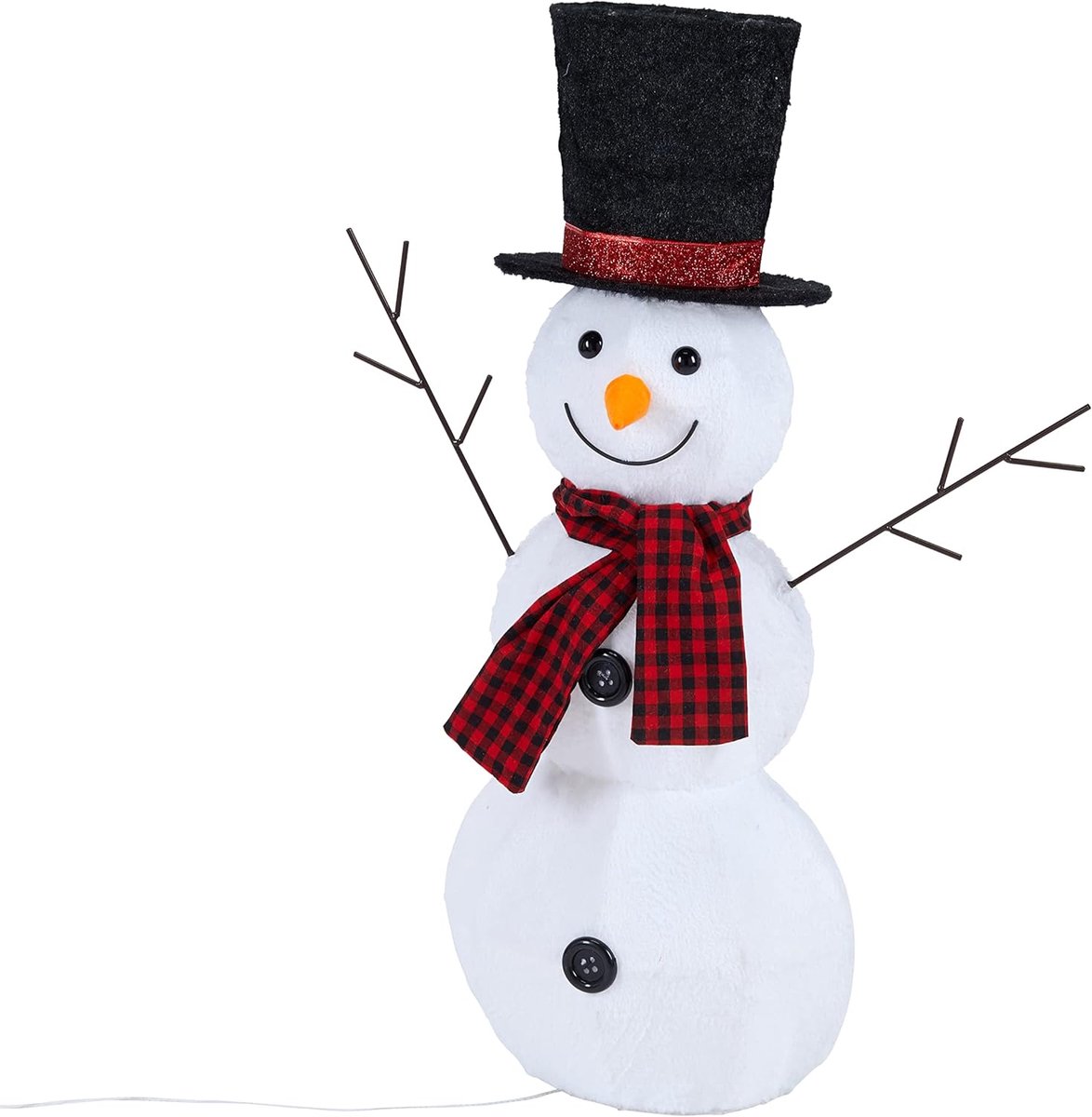 Kerstfiguur Sneeuwpop - Kerstdecoratie Buiten - Tuin Verlichten - Met Timer Functie - 50 LED Warmwit - Niet gespecificeerd – foto 2
