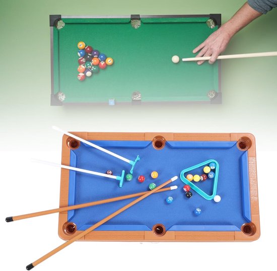 Tafelblad Pooltafel - Mini Biljartspel - Binnen Spelen - Multifunctioneel Ontwerp - 71x31x6 cm - Meerkleurig — afbeelding 3