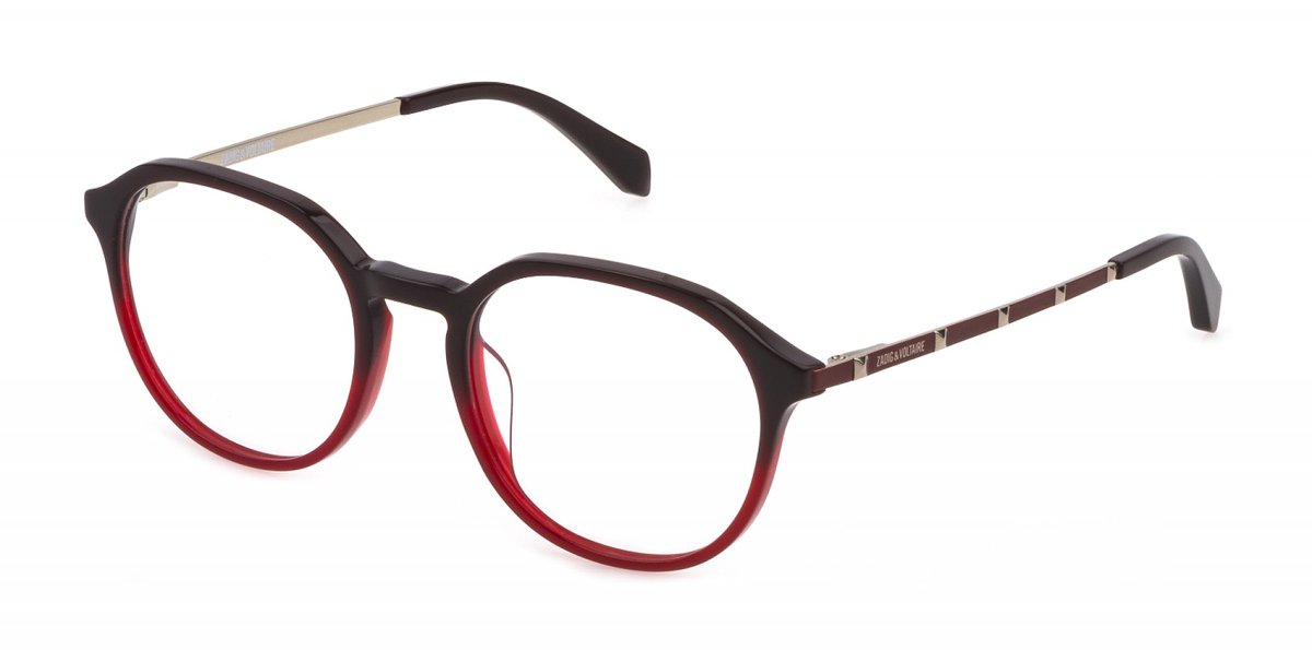 Zadig&voltaire VZV310 Rosso scuro/rosso chiaro sfumato 51/19/135 WOMAN Brilmonturen