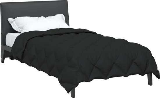 vidaXL - Winter - Duvet - Zwart - 135 - x - 220 - cm - Microvezel