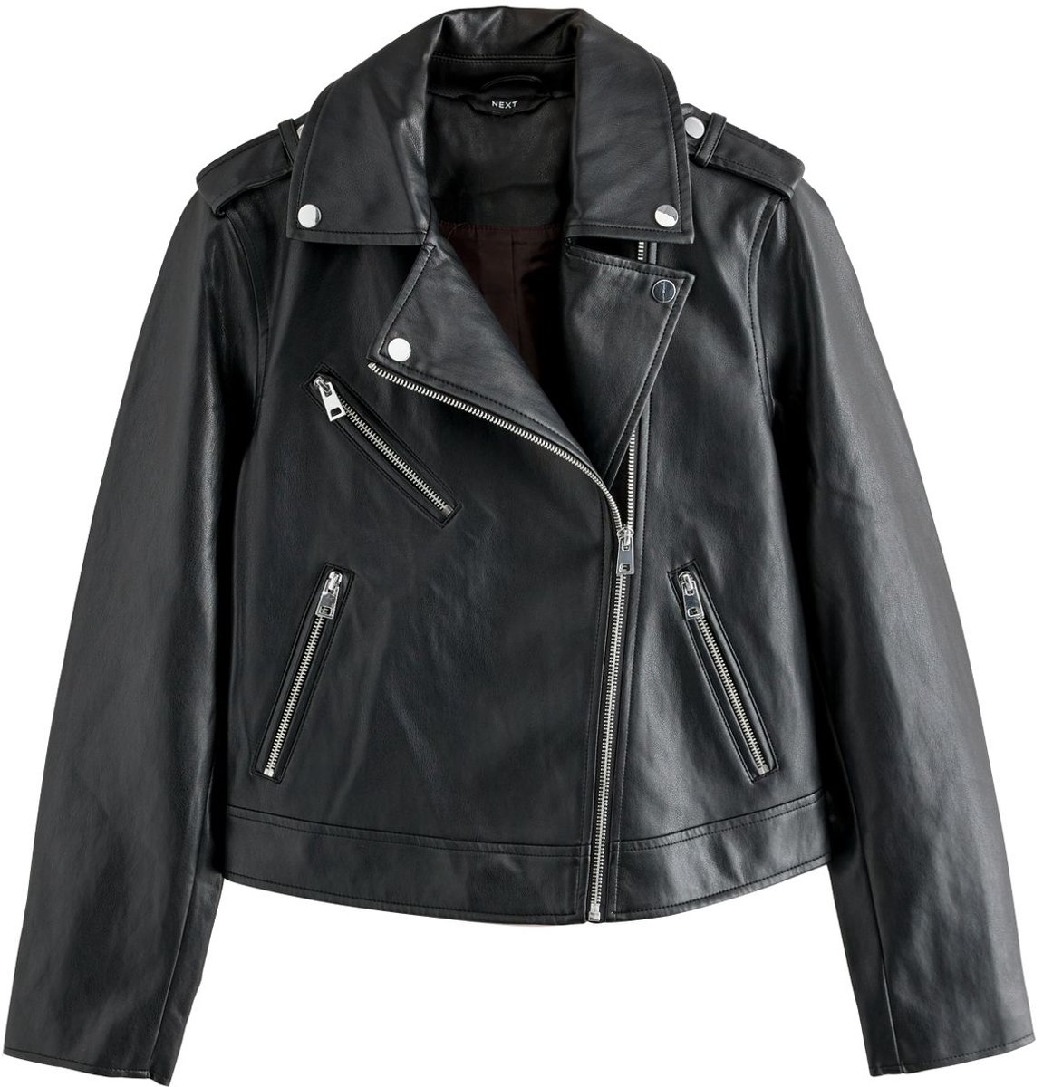 Next - Dames - Imitatieleren bikerjack - Zwart