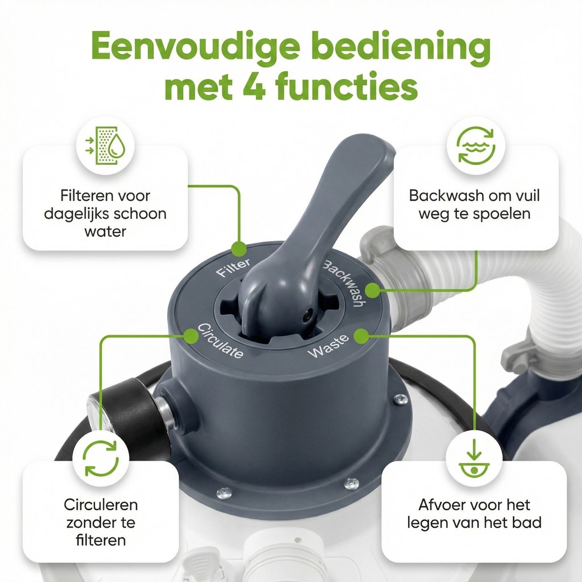 Intex 26642GS Zandfilterpomp - SX925 - 2000 liter per uur - Zwembadfilterpomp - Zandfilter - Filterpomp - Zwembadwater - Zwembad – foto 5