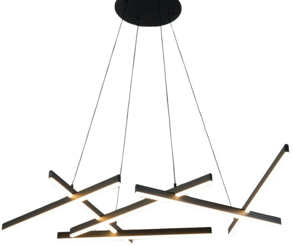 Kosilum - Taranto - Hanglamp - Zwart - Aluminium en acryl