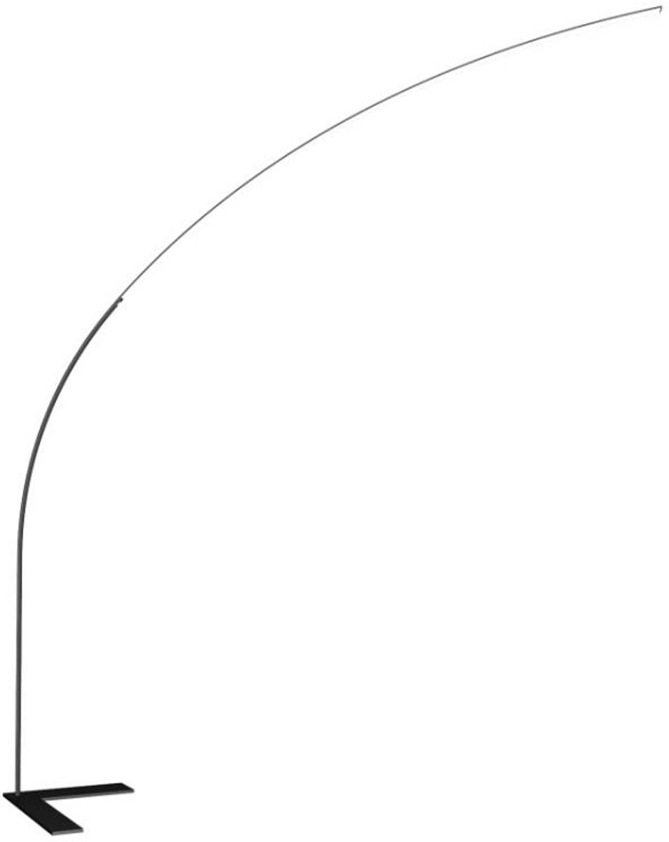 Kosilum - Avellino - Vloerlamp - Zwart - Aluminium, ijzer en PC