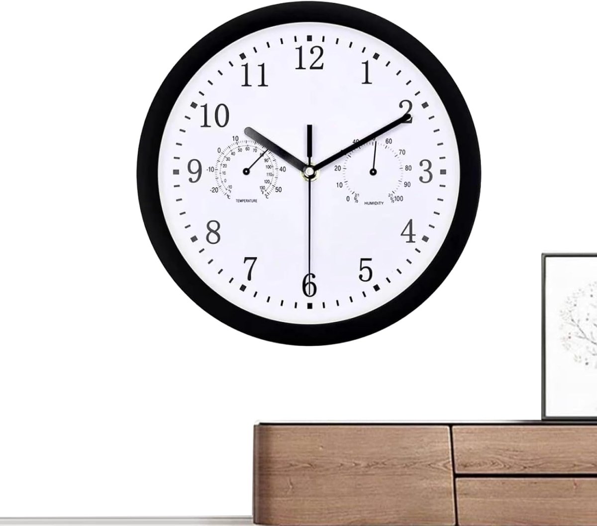 Woonklok Buiten - Decoratieve Klok - Binnen en Buiten - Met Hygrometer - Diameter 25cm