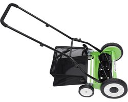 Handgrasmaaier Kooimaaier - Gazonmaaier Duwmaaier - Net Gazon Onderhoud - 9-traps Maaihoogte - 40cm Maaibreedte - Groen