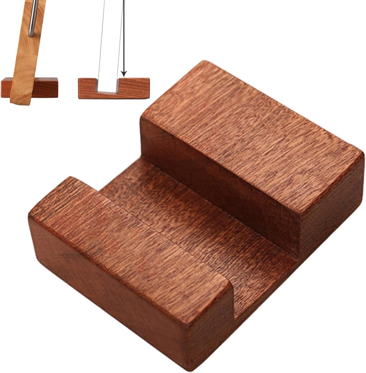 Snijplank Houder - Keuken Organizer - Werkblad Opruimen - Massief Hout - Compact Design