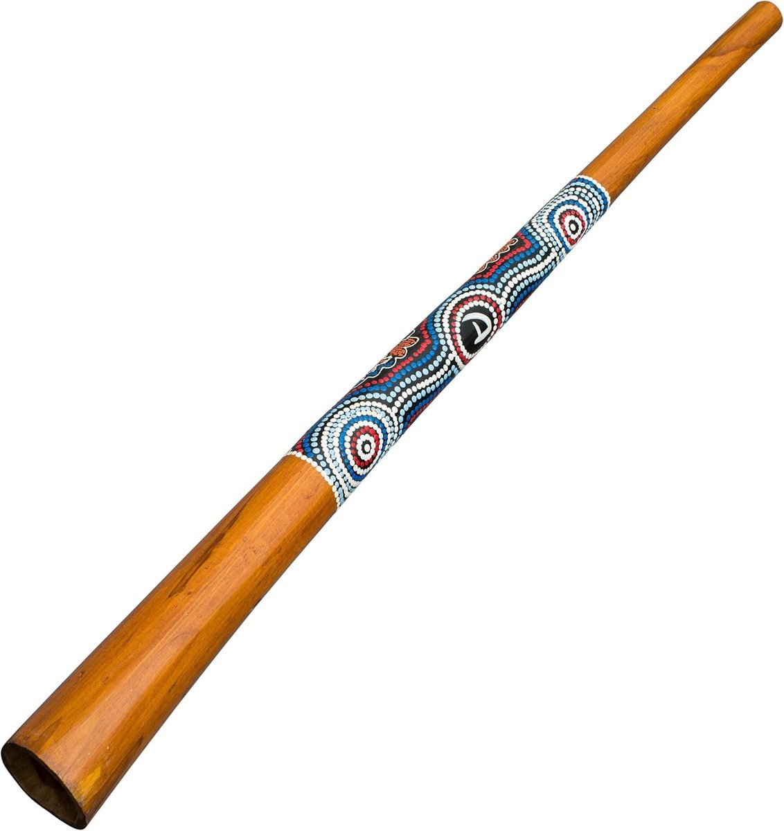 Didgeridoo Hout - Blaasinstrument Folk - Muziek Maken - Handbeschilderd Uniek - 130cm Lang - Bruin