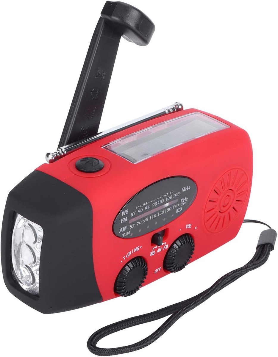 Mobiele Noodradio - Zaklamp Radio - Kamperen Wandelen - Multifunctioneel Compact - 16x8x7 cm