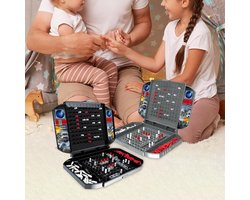 Strategiespel Zeeslag - Bordspel Familie - Interactief Spelen - Draagbaar Ontwerp - 15x16x15 cm