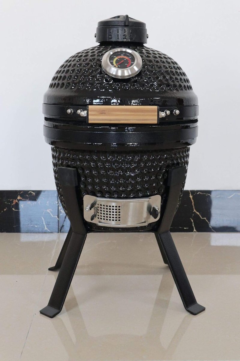 Kamado Oven BBQ - Keramische Grill - Buiten Koken - Compact Ontwerp - 13 Inch - Groen