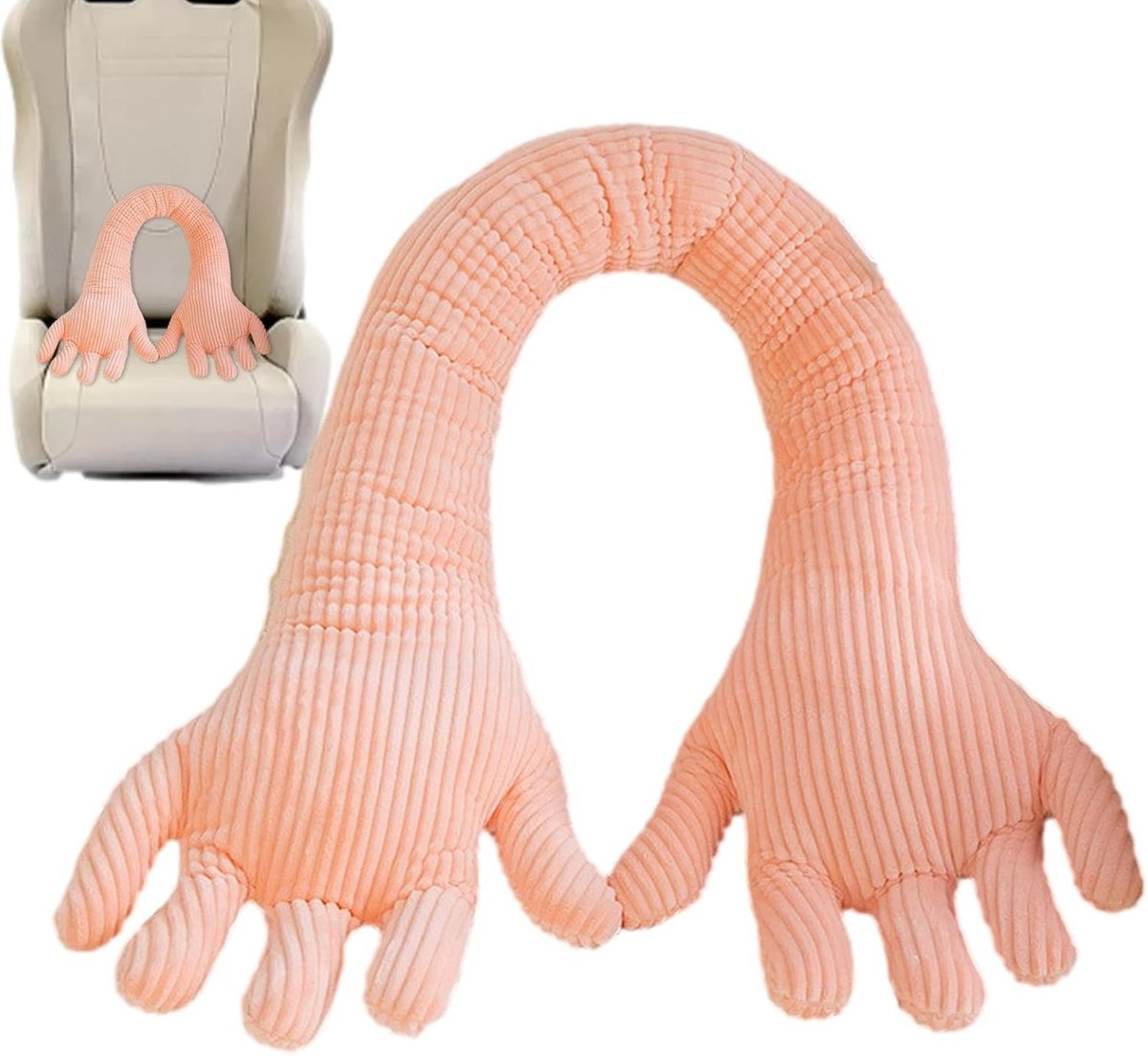 Handvormig Kussen - Lange Arm Kussen - Knuffelen en Decoratie - Grappig Ontwerp - 80 cm Le