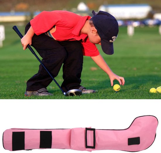Allecto - Golf Club Bag - Waterdicht - Opvouwbaar - Roze - Kids - Buitentraining - Nylon - Geschikt voor Golfclubs - Zachte tas van Allecto — afbeelding 5
