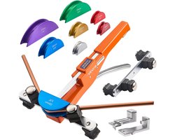 VEVOR Pijpenbuiger, 6-22 mm, 90° Pijpenbuiger, Handbuiggereedschap voor voorwaartse/Achterwaartse Beweging, Buigmachine met 7 Gekleurde Aluminiumlegeringsbekken, voor Koperen Leidingen In Airconditioning- en Koeltechniek