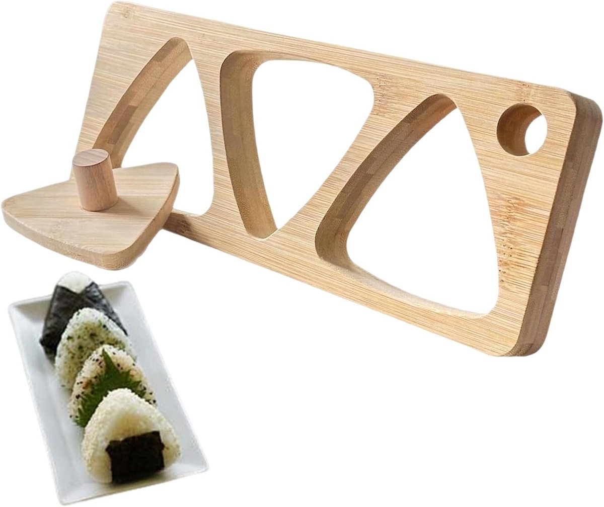 Sushi Maker - Rijstbal Vorm - Thuis Lunches Maken - Authentiek Houten Ontwerp - 3 & 6 Gaten