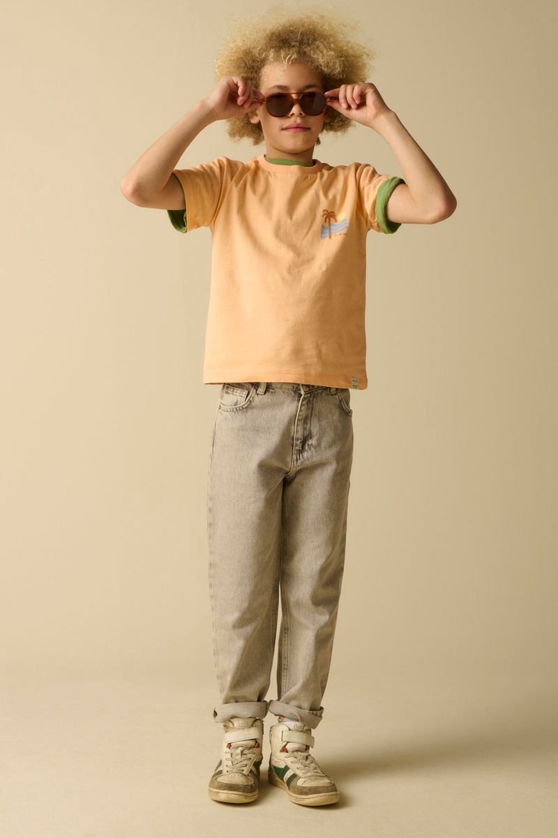 Sissy-Boy - Lichtoranje T-shirt met artwork