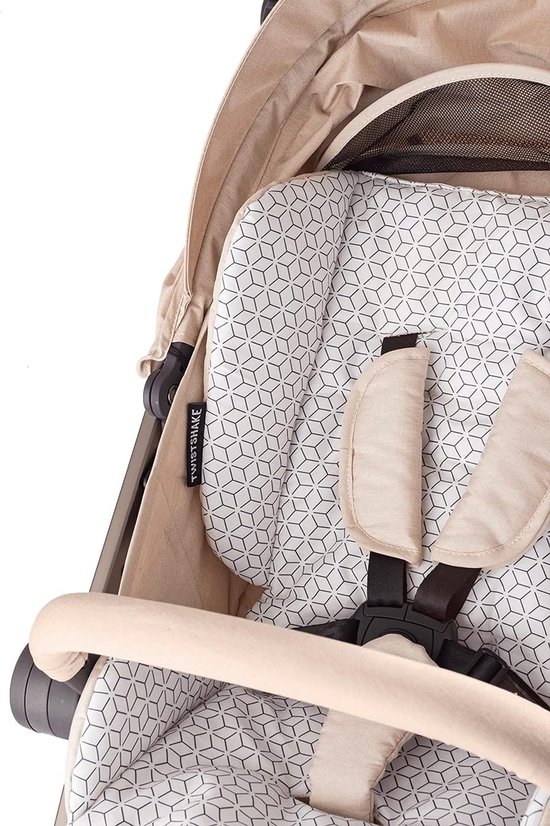 Kinderwagen Zitting - Zitje Voetenzak - Comfortabel Reizen - Ademend Zacht Materiaal - 48x44x10 cm - beige — afbeelding 5